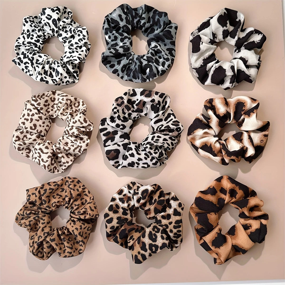 9PCS Leopard Hair Scrunchies – Wholesale Boutique Finds & Fast-Selling Hair Accessories