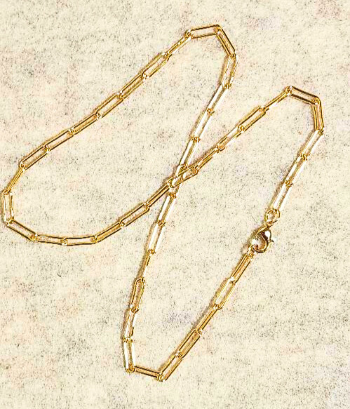 18" Gold Plated Paperclip Chain – 4mm Wide Wholesale Necklace