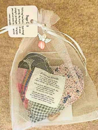 3-Pack Mini Comfort Quilts – Green Square, Heart, Pink Floral