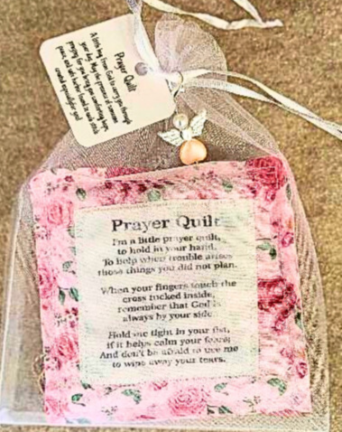 3-Pack Mini Comfort Quilts – Green Square, Heart, Pink Floral