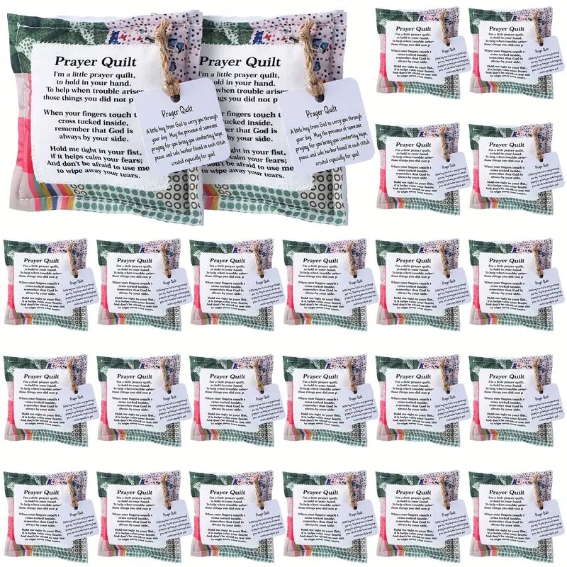 100-Pack Mini Prayer Quilts – Wholesale Faith-Based Gifts, Bulk Price!