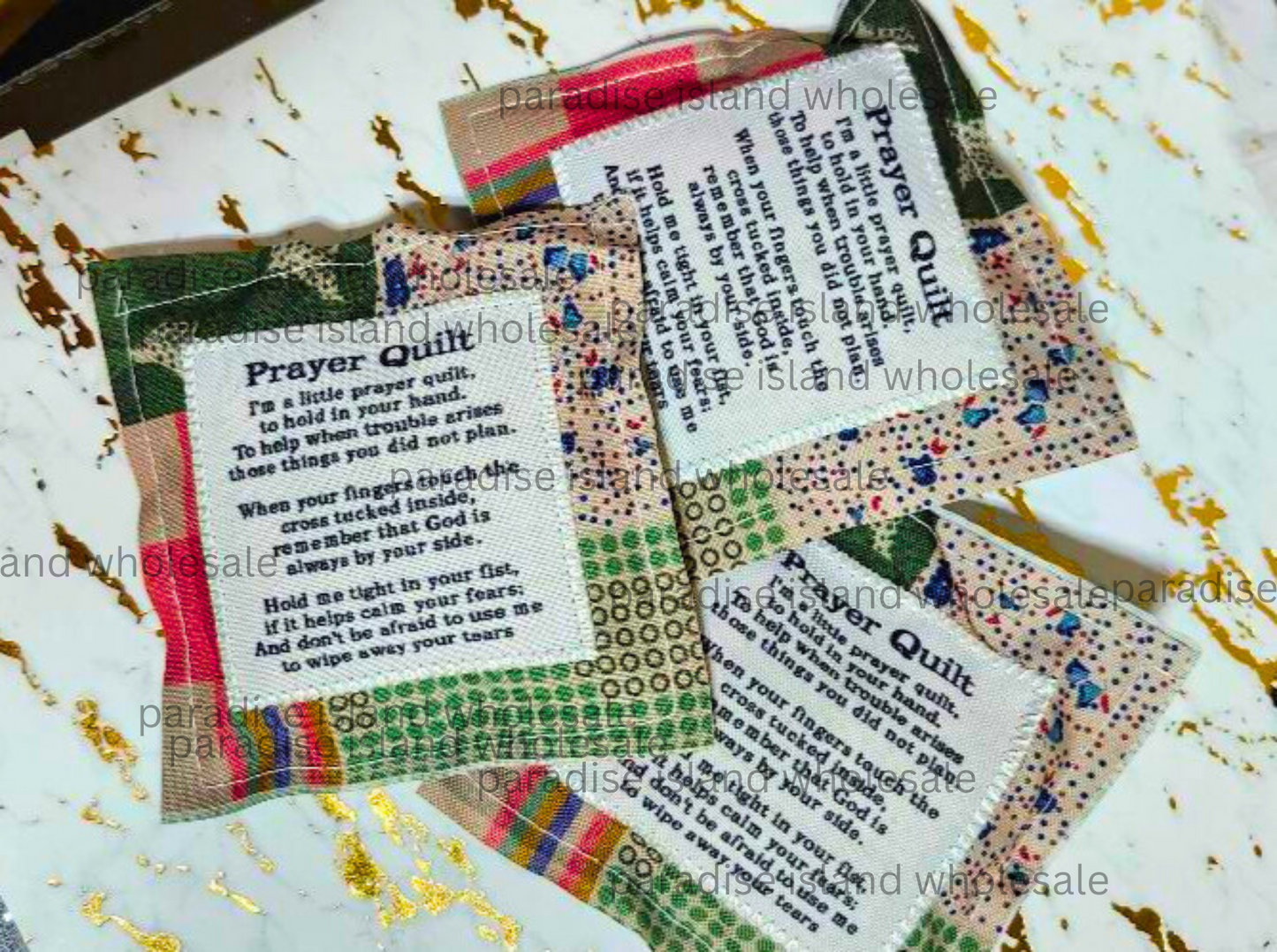 100-Pack Mini Prayer Quilts – Wholesale Faith-Based Gifts, Bulk Price!