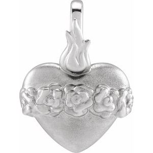 Sterling Silver Immaculate Heart Of Mary Pendant