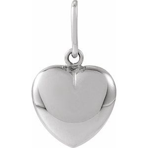 Sterling Silver Puffed Heart Pendant