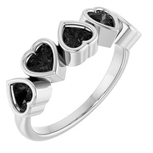 Sterling Silver Natural Black Onyx Ring