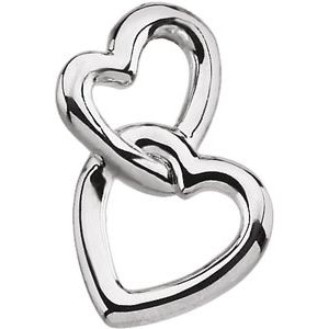 Sterling Silver Double Heart Pendant