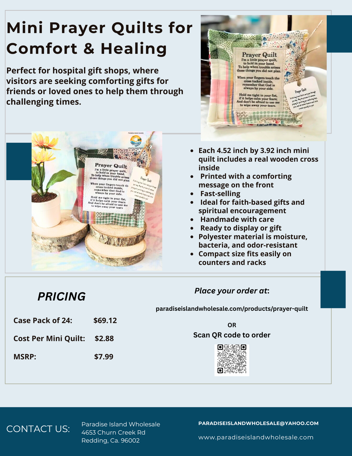 Special Price Richard Dorney's 24 Heart and 24 Square Mini Prayer Quilts, Just $2.88 each