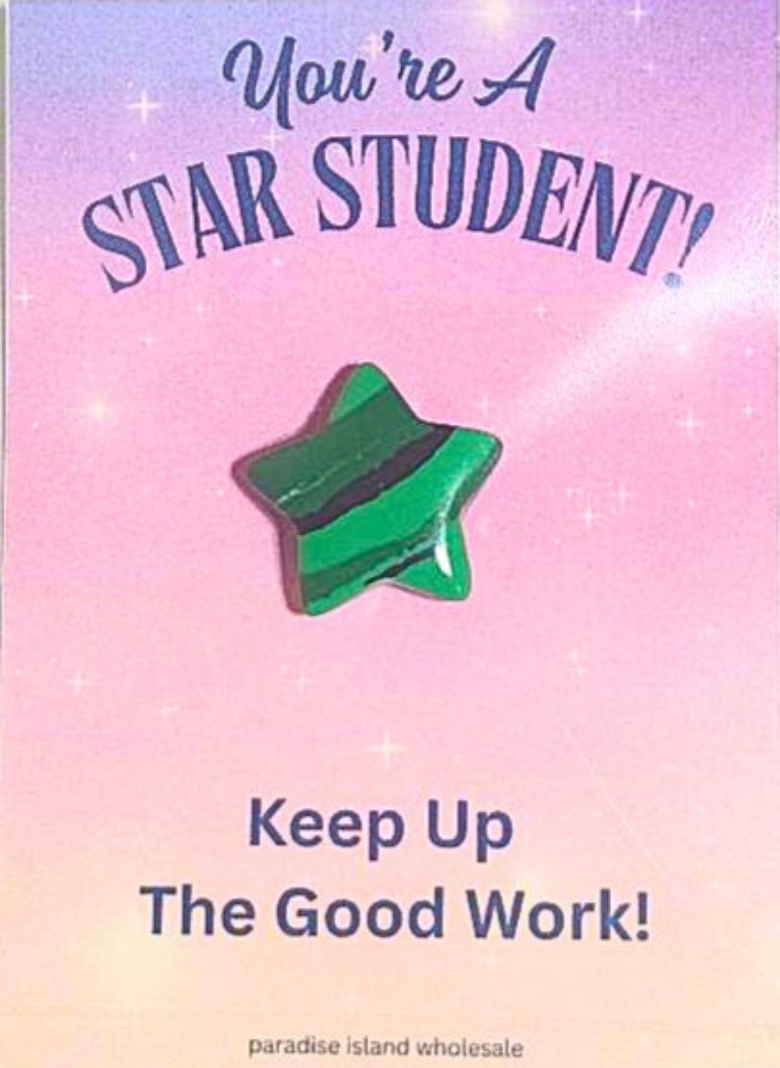 Star Student Natural Stone Heart on Card – Teacher Rewards