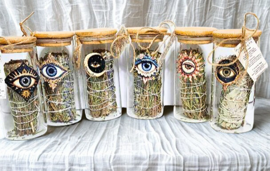 Case of 12 Mystic Eye Smudge Jars – Wholesale Spiritual Cleansing Gift Set