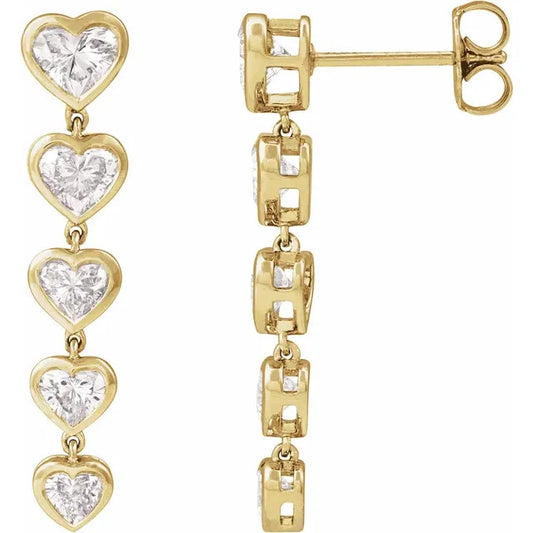 14K Yellow 2 3/4 CTW Lab-Grown Diamond Earrings