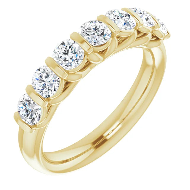 1.12 TW, Carat Lab Diamond 14k Yellow Gold Band