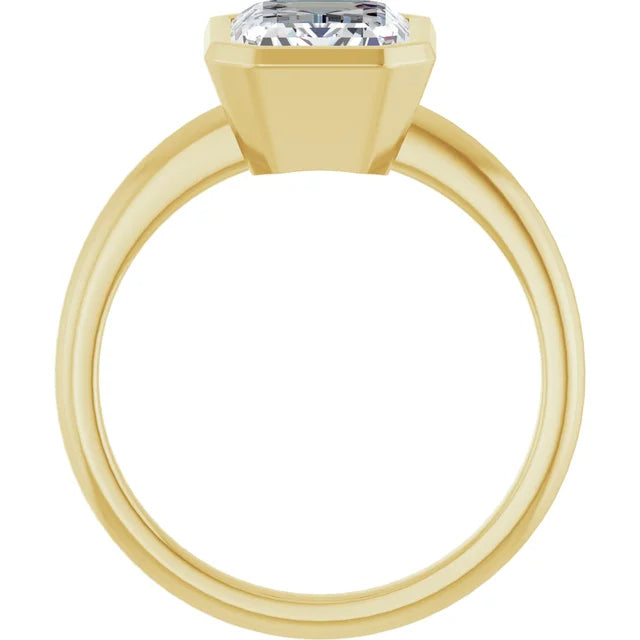 Lab Grown Diamond Emerald-Cut Bezel Solitaire Engagement Ring (2.75 ct. t.w.) in 14k Gold