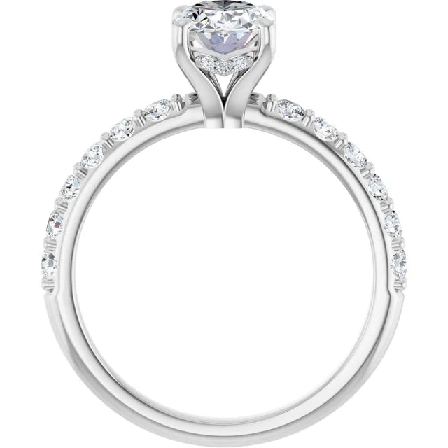 Oval Lab Engagement Ring, 1.09, E, VS1 W/Grading Report