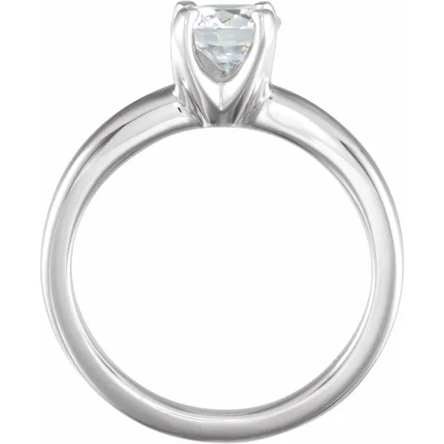 Low Set IGI Certified Lab Diamond Solitaire, 1.07 ct.  VVS2  E, 14k White Gold