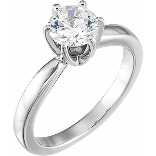 1.07 Ct Lab Diamond Solitaire, 14k White Gold