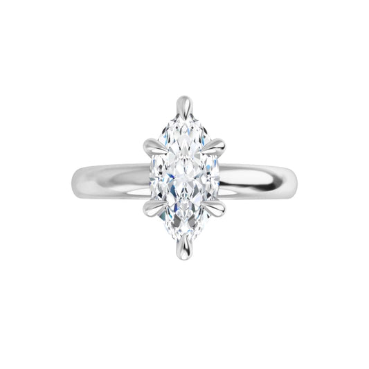 .86 Ct. Marquise E VS1 Lab Diamond Solitaire, 14k White Gold