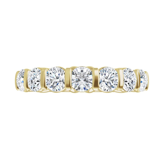 1.12 TW, Carat Lab Diamond 14k Yellow Gold Band